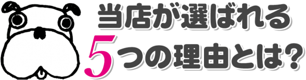 当店が選ばれる５つの理由とは？